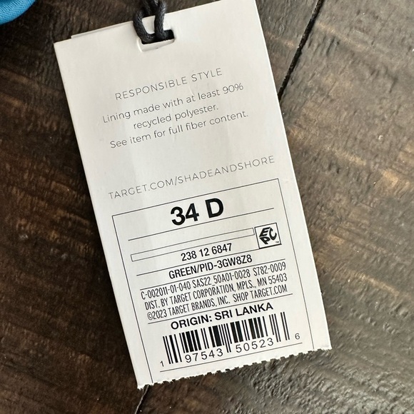 Shade & Shore Size 34D Bikini Top Bundle Teal and Blue New - Picture 7 of 10